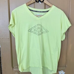 Umbro Light Yellow V-Neck Women's Tee